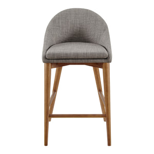 Baruch Counter Stool - Stylish Velvet Seat with Solid Wood Legs for Modern and Traditional Spaces