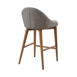 Baruch Counter Stool - Stylish Velvet Seat with Solid Wood Legs for Modern and Traditional Spaces
