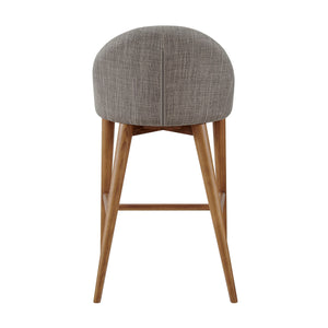 Baruch Counter Stool - Stylish Velvet Seat with Solid Wood Legs for Modern and Traditional Spaces