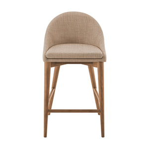 Baruch Counter Stool - Stylish Velvet Seat with Solid Wood Legs for Modern and Traditional Spaces