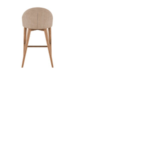 Baruch Counter Stool - Stylish Velvet Seat with Solid Wood Legs for Modern and Traditional Spaces