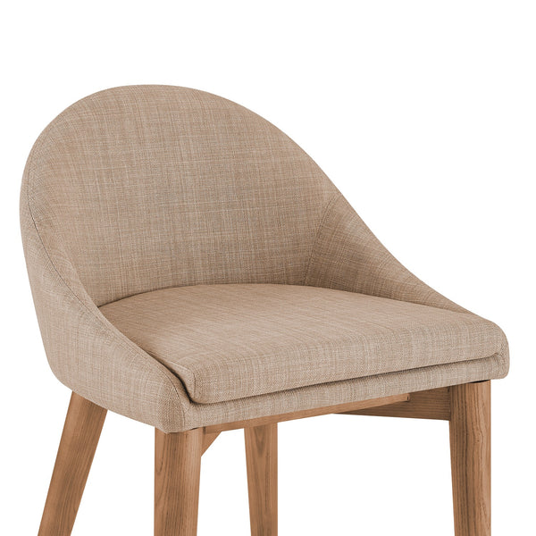 Baruch Counter Stool - Stylish Velvet Seat with Solid Wood Legs for Modern and Traditional Spaces