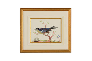 Chelsea House Blue Blue Bird Hand-Painted Watercolor In Gold Frame, Ready-To-Hang 22X25in Elegant Wall Art 386860