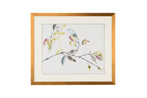 Chelsea House Leaf Botanical Wall Art With Gold Leaf Frame, Hand-Embellished Mat, 35"X40.75" Ready-To-Hang Decor 386876