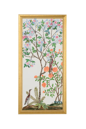 Chelsea House Traditional Chinoiserie I Gold Leaf Framed Art Print 51.5"H X 25"W — Ready To Hang, Elegant Focal Piece 386891