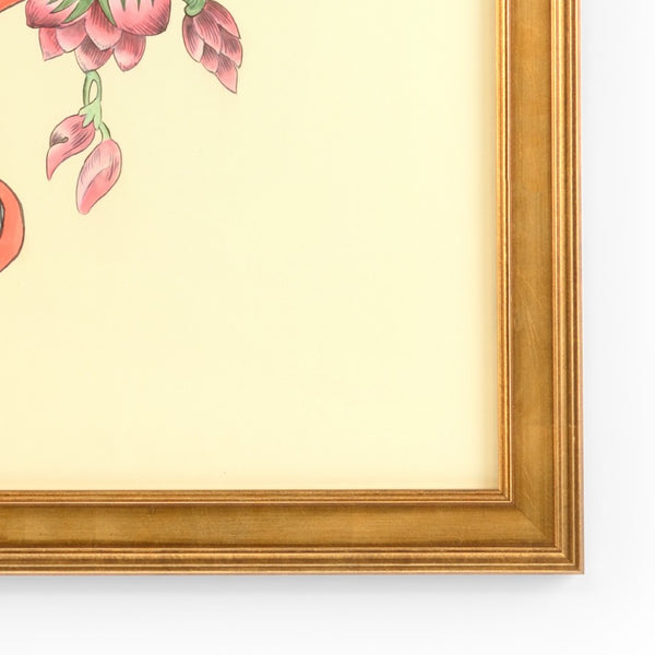 Chelsea House Chinoiserie Basket Iii By Jamie Merida — Hand-Painted Watercolor In Gold Frame, Elegant Botanical Art (55.5"X37") 386974