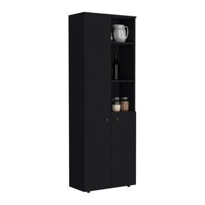 English Elm Riner 67" Tall 5-Tier Engineered Wood Storage Cabinet with 2 Doors, 8 Shelves & Slim Modern Design B097P199735