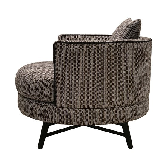 English Elm Swivel Solid Wood & Plywood Frame Accent Chair with Metal Swivel, Plush Foam Seat and Back Upholstery B035P148235