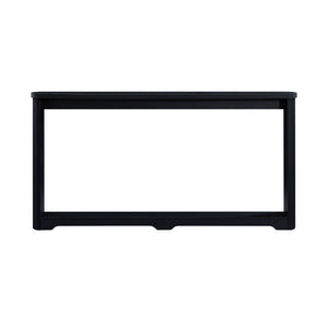 English Elm 70.1"corrugated textured storage table for entryway or behind sofa, waterproof 1.18" top, durable design Black W1162P339114