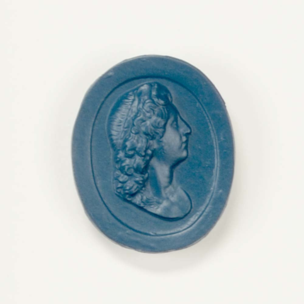 Chelsea House Intaglios Serene Blue Framed Print With Silver Leaf Frame, Glass-Mounted Coastal Minimalist Art 387001