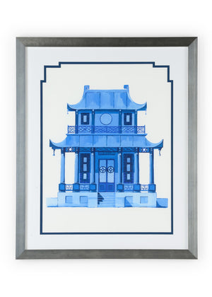 Chinese Pagoda III Blue 387006 Chelsea House