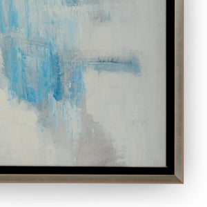 Chelsea House Harbor Gallery-Wrapped Canvas By Claire Bell — Large 44"X57.5" Oil Reproduction In Silver-Black Floater Frame 387009