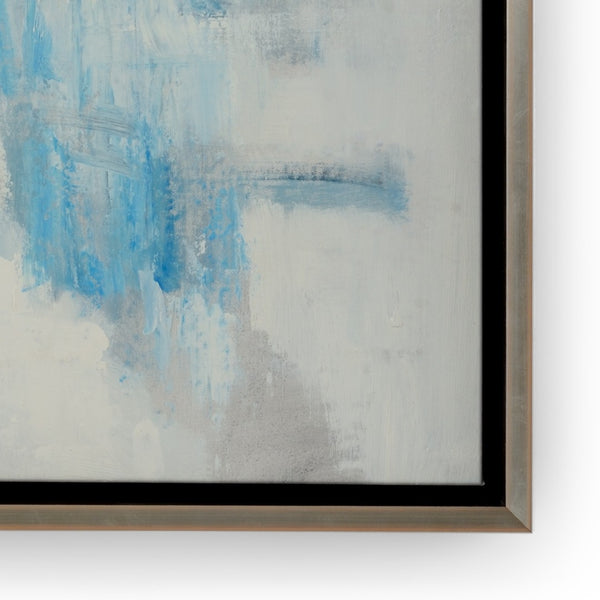 Chelsea House Harbor Gallery-Wrapped Canvas By Claire Bell — Large 44"X57.5" Oil Reproduction In Silver-Black Floater Frame 387009