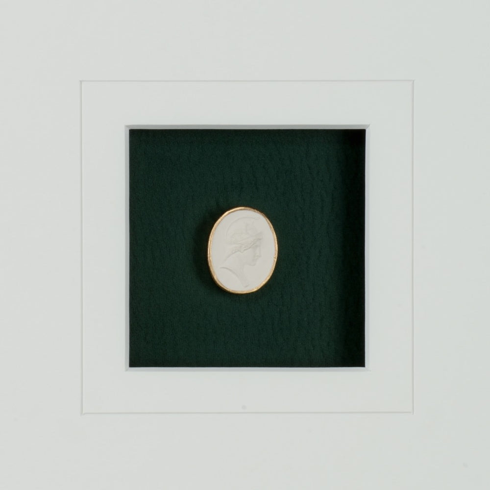 Chelsea House Intaglio Deep Green Intaglio Prints In Gold Leaf Frame With White Mat, Gallery-Ready 17.5X13.25" 387035