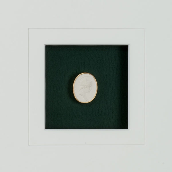 Chelsea House Intaglio Deep Green Intaglio Prints In Gold Leaf Frame With White Mat, Gallery-Ready 17.5X13.25" 387035