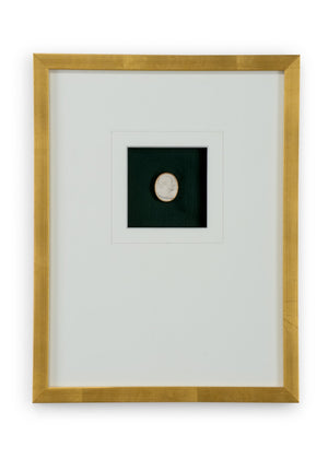 Chelsea House Intaglio Deep Green Gold Leaf Framed Art With 6-Ply Mat And Glazing — Elegant Textured Wall Accent 387037