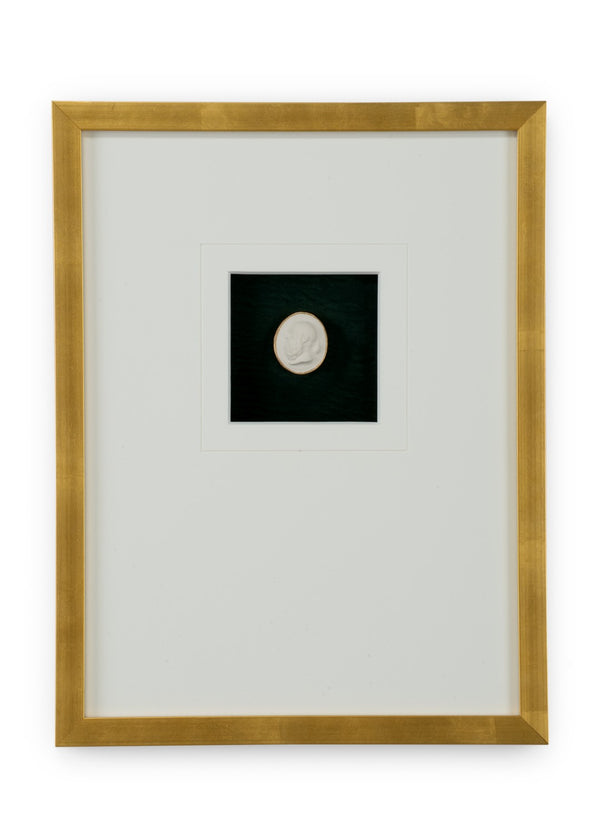 Chelsea House Intaglio Deep Green Print In Gold Leaf Frame With 6-Ply Matting — Museum-Ready Wall Art 17.5X13.25 387038