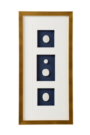 Chelsea House Intaglios — Navy Intaglio Artwork With Gold Leaf Frame, Glass-Ready Wall Art For Luxe Living Spaces 387065