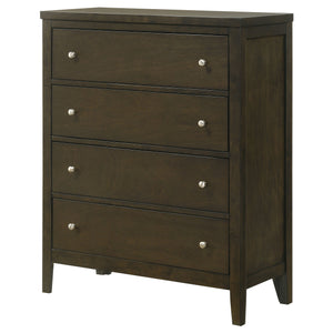 English Elm Clement Dark Cocoa 4-Drawer Chest Of Drawers - Stylish Storage Solution For Modern Bedrooms B062P375566
