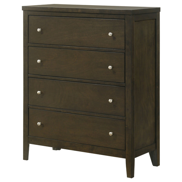 English Elm Clement Dark Cocoa 4-Drawer Chest Of Drawers - Stylish Storage Solution For Modern Bedrooms B062P375566