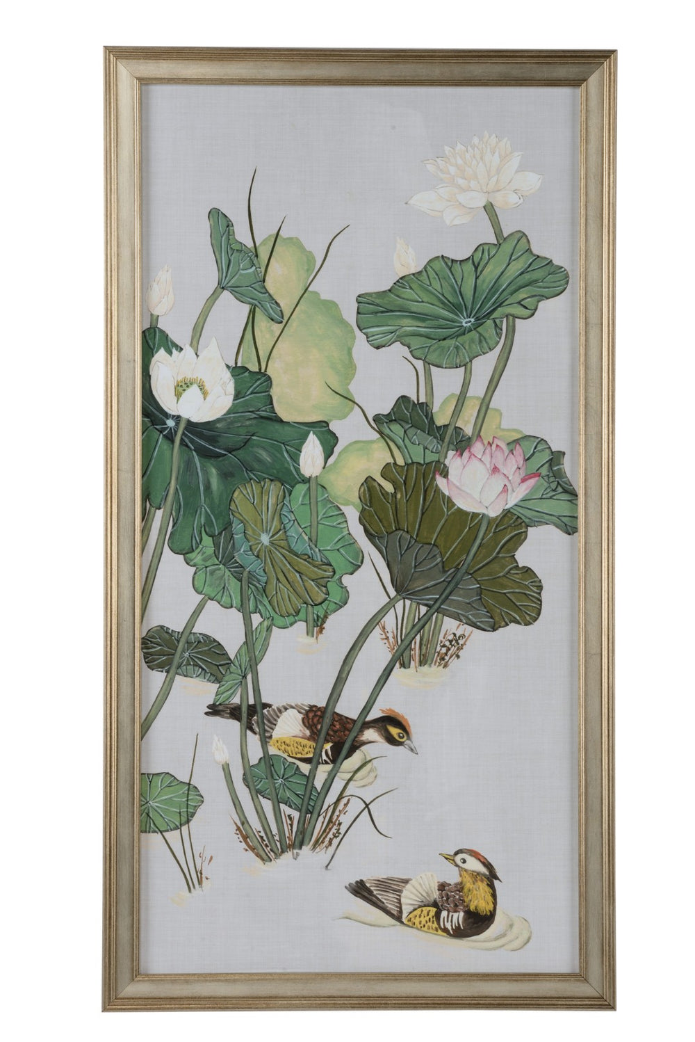 Chelsea House Lotus Lotus Pond I Silver Leaf Framed Print — Tranquil Water-Lily Art On Archival Paper, Ready To Hang 387120