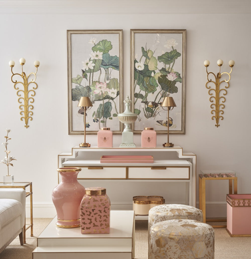 Chelsea House Lotus Serene Framed Print With Silver Leaf Frame And Protective Glass — Elegant Focal Art For Home 387121