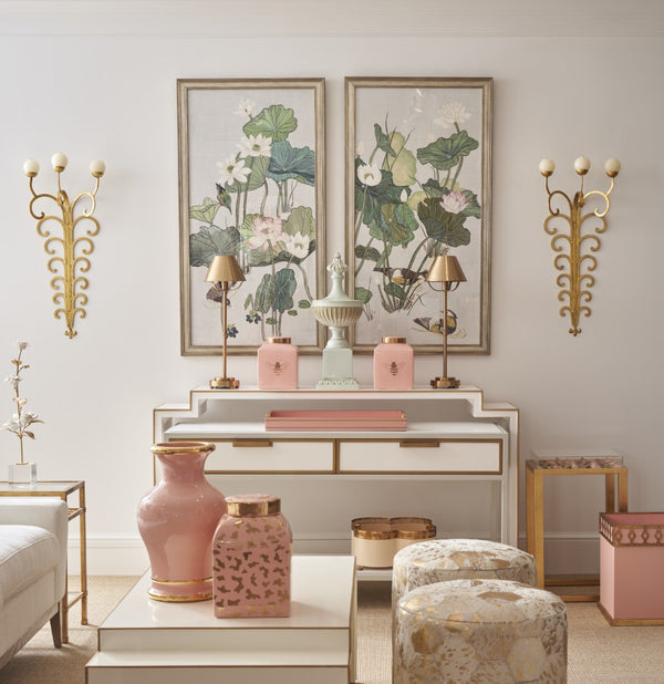 Chelsea House Lotus Serene Framed Print With Silver Leaf Frame And Protective Glass — Elegant Focal Art For Home 387121