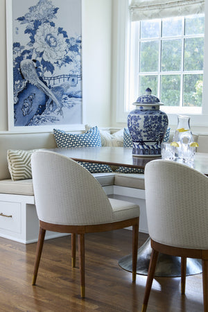 Chelsea House Blue Blue And White Asian Garden Ii Framed Print 51"X35" — Serene Modern Asian Motif, Glass-Protected Decor 387125