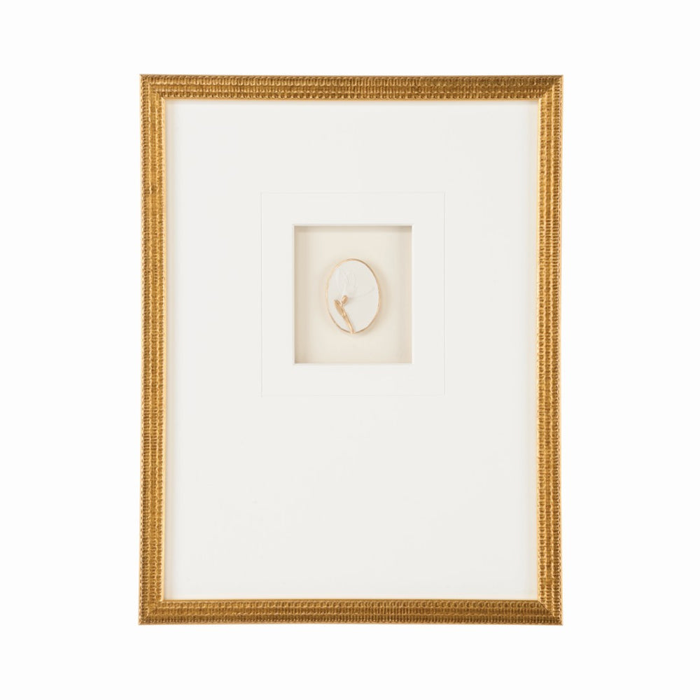Chelsea House Botanical Framed Relief Art With Gold Leaf Accents, 17.5X13.25" Museum-Quality Texture & Glass Protection 387142