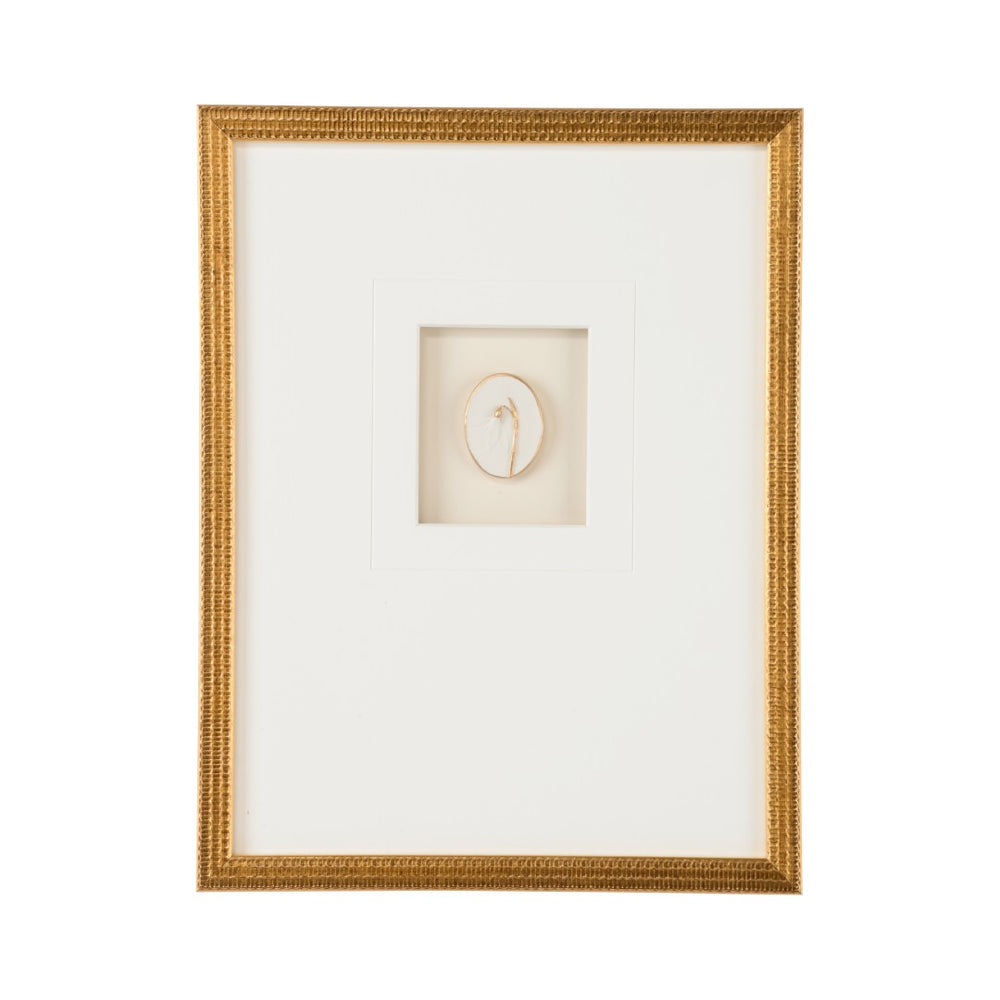 Chelsea House Botanical Framed Relief Art With Real Gold Leaf, Layered 8-Ply Mat & Glass Shadowbox, 17.5"X13.25" 387145