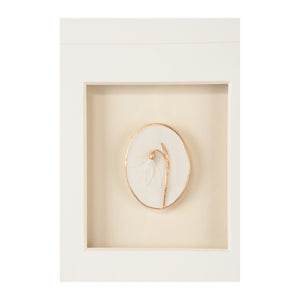 Chelsea House Botanical Framed Relief Art With Real Gold Leaf, Layered 8-Ply Mat & Glass Shadowbox, 17.5"X13.25" 387145