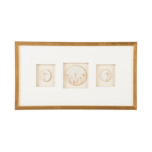 Chelsea House Botanical Gold Leaf Wall Relief Shadow Box — 8-Ply Mat, Glass Front, Luminous Textured Accent 387146