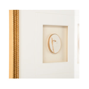 Chelsea House Botanical Gold Leaf Wall Relief Shadow Box — 8-Ply Mat, Glass Front, Luminous Textured Accent 387146