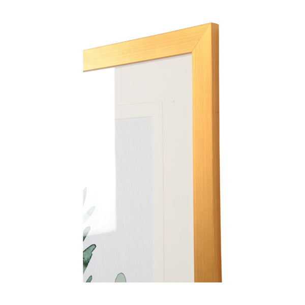 Chelsea House Foraged Greens Ii Botanical Art Print In Gold Leaf Frame With 8-Ply Mat — Gallery-Ready Neutral DéCor 35X40.75" 387150