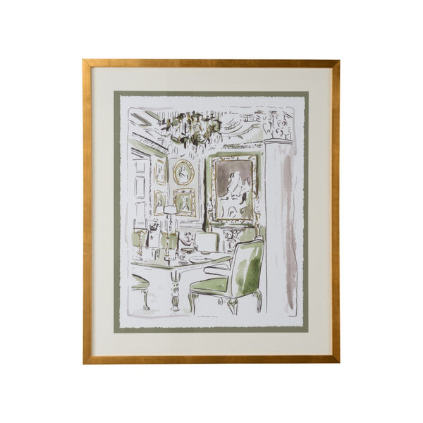Chelsea House The Vintage Room Ii — Hand-Embellished GicléE On Fine Art Paper, Deckled Edge, Gold Box Frame Ready To Hang 387186