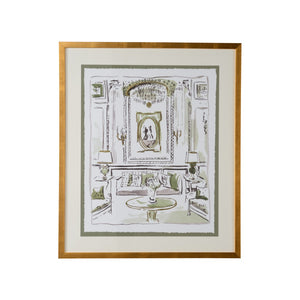 Chelsea House The Vintage Room Iii — Hand-Embellished GicléE Print, Gold Box Frame, Archival Inks, Ready To Hang (39" X 32.75") 387187