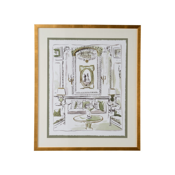 Chelsea House The Vintage Room Iii — Hand-Embellished GicléE Print, Gold Box Frame, Archival Inks, Ready To Hang (39" X 32.75") 387187