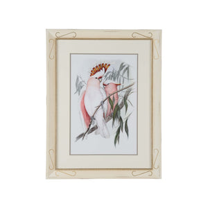 Chelsea House Pastel Parrots I Giclee Print — Hand-Embellished Pastel Parrots, Metallic Beaded Frame, Archival Color Fidelity 387189