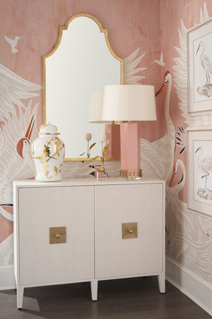 Chelsea House A White Heron I — Framed GicléE Print With White-Wash Frame & Gold Accent, Coastal Elegance 26.5X22.25 387193