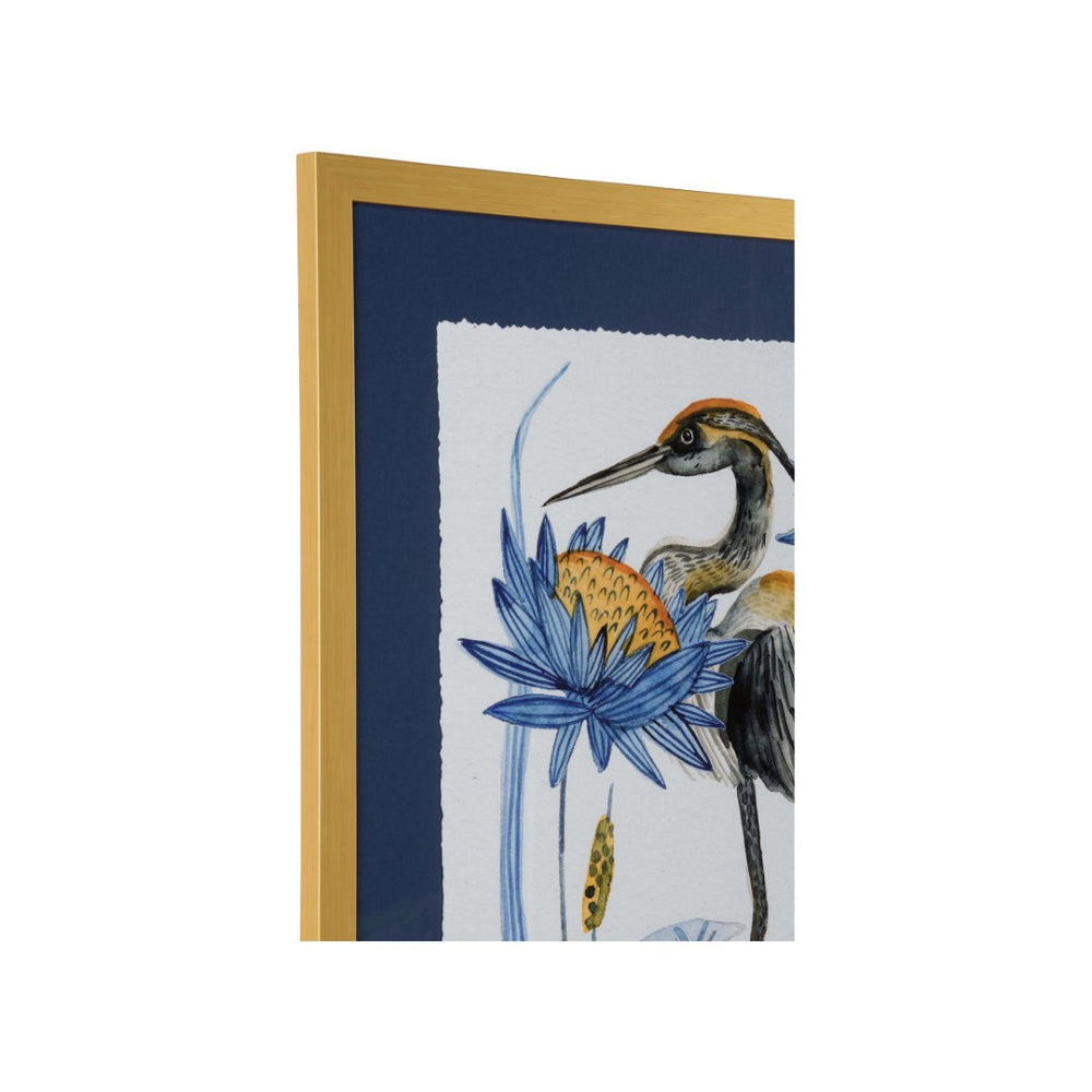 Chelsea House Heron Tranquil Pond GicléE Print – Archival Deckled-Edge Fine Art, Rich Color, Ready To Frame (38X32) 387197
