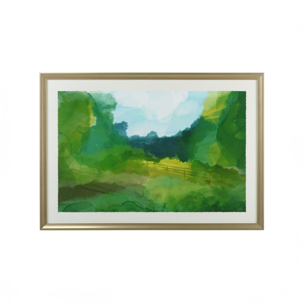 Chelsea House Horse GicléE Print By Trish Furguson In Gold Wood Frame — 40X57in Pastoral Artwork For Home Decor 387227