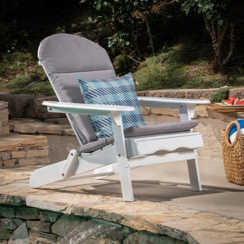 English Elm Christopher Knight Home® - Chair Cushion, Stylish Gray Adirondack Cushion For Outdoor Seating, Water-Resistant, Easy Care N769P577022G