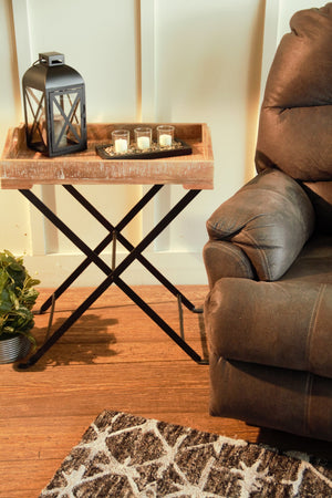 Homeroots Modern Farmhouse Literal Tray Table   387688