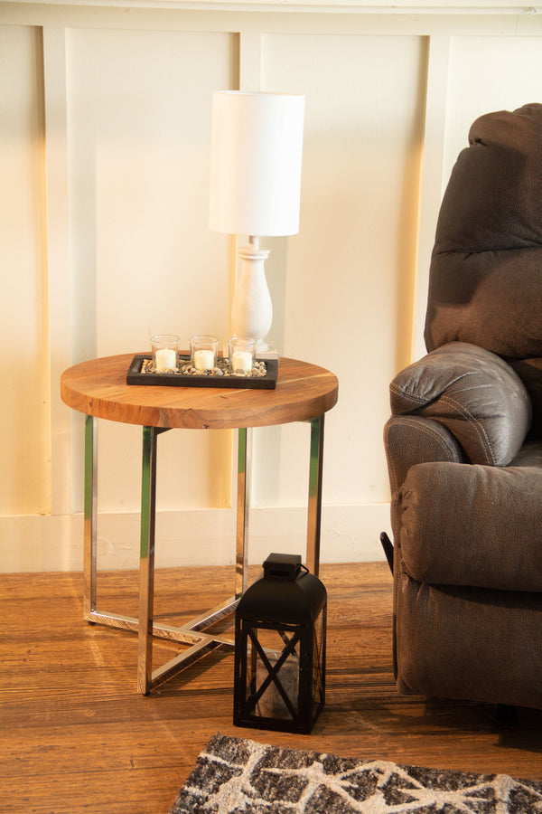 Homeroots Modern Rustic Side Or End Table   387690