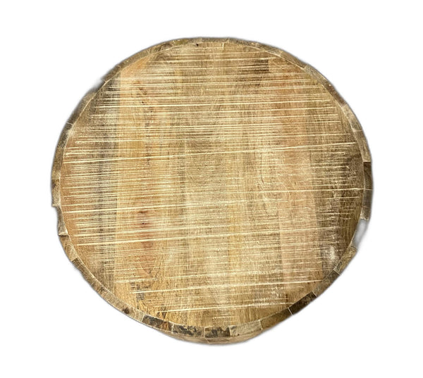 Homeroots 20" Beige Solid Wood Round End Table   387692