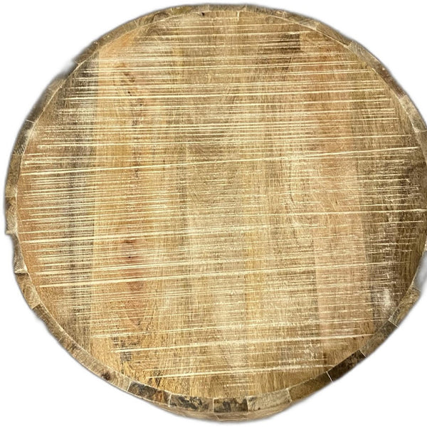 Homeroots 20" Beige Solid Wood Round End Table   387692