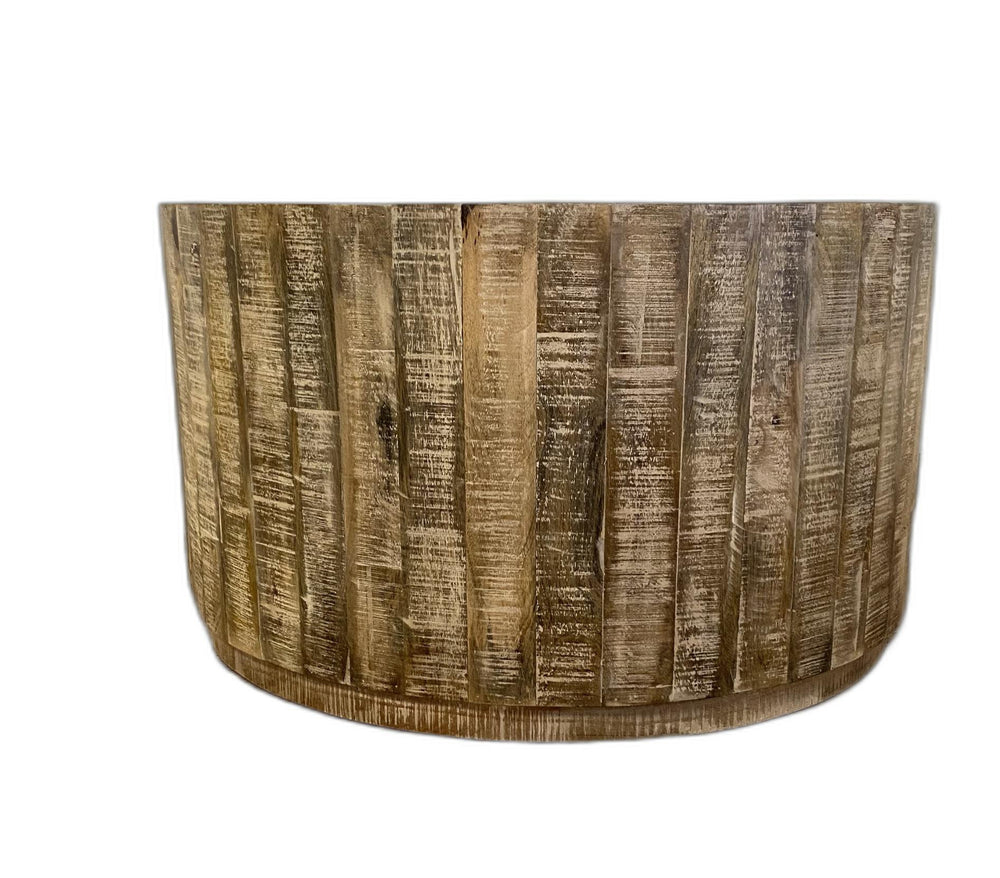 Homeroots 32" Brown Solid Wood Round Coffee Table   387693