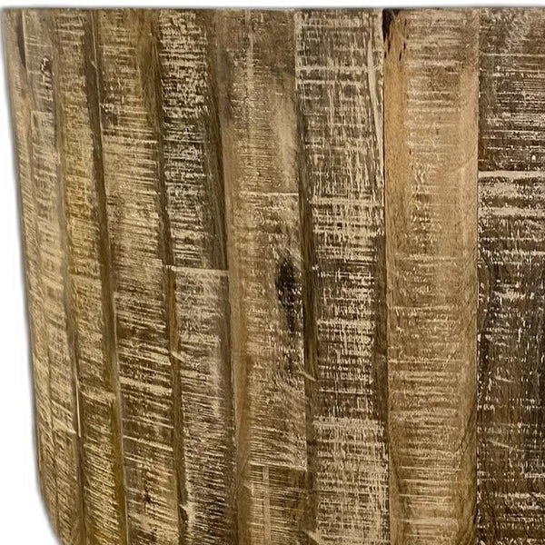 Homeroots 32" Brown Solid Wood Round Coffee Table   387693