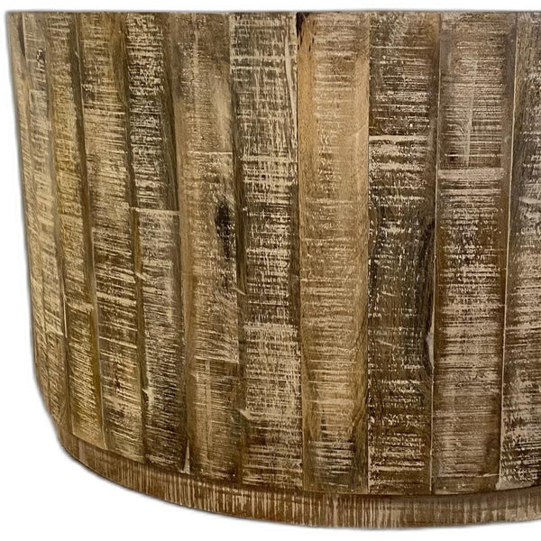 Homeroots 32" Brown Solid Wood Round Coffee Table   387693