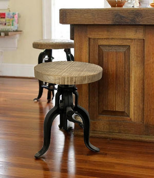 HomeRoots Brown Backless Counter Height Bar Chair - Stylish Solid Wood Design for Kitchens and Bars 387804